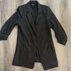 Rachel Zoe Black and White Plaid Blazer
